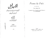Poems by Faiz, tr Victor G. Kiernan